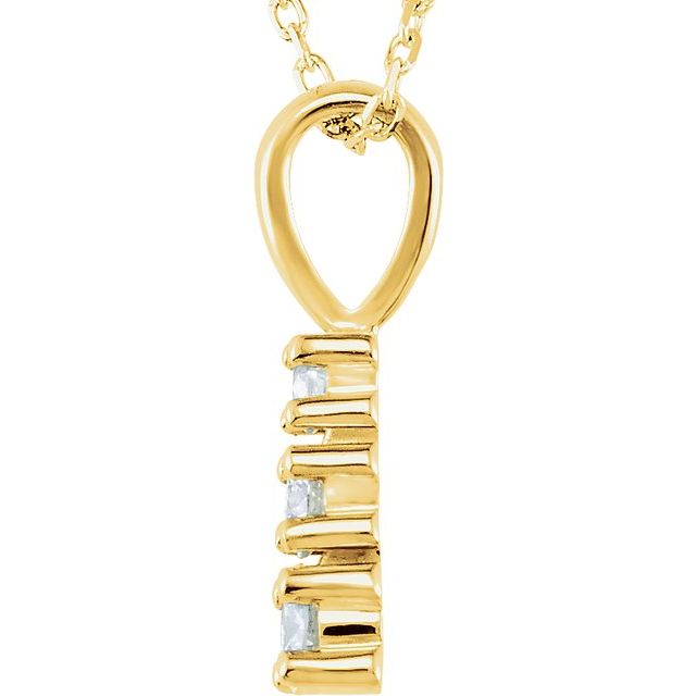 14K White 1/3 CTW Natural Diamond Graduated 18" Necklace