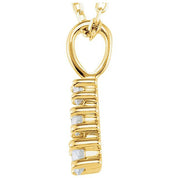 14K Lab-Grown Diamond 18" Necklace with 1/6 to 1/2 CTW in White or Yellow Gold