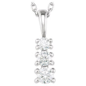 14K Lab-Grown Diamond 18" Necklace with 1/6 to 1/2 CTW in White or Yellow Gold