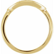 14K Yellow .08 CTW Natural Diamond Initial C Ring