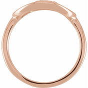 14K Rose 1/10 CTW Natural Diamond Initial K Ring