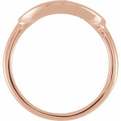 14K Rose 1/10 CTW Natural Diamond Initial E Ring
