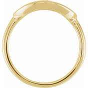 14K Yellow 1/10 CTW Natural Diamond Initial E Ring