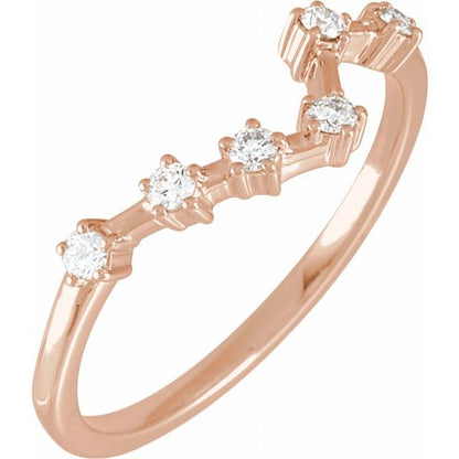 14K Gold Natural Diamond Constellation Rings - Stylish Zodiac Jewelry Collection