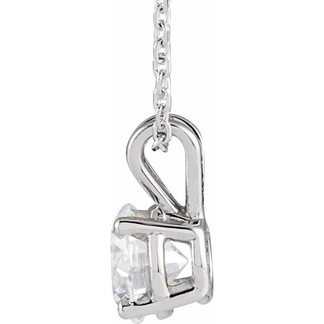 8 CT Lab-Grown Diamond Solitaire 16-18" Necklace