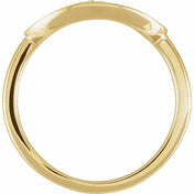 14K Yellow .05 CTW Natural Diamond Initial L Ring