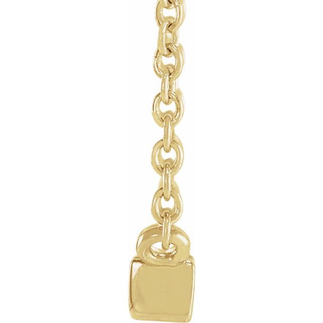 Natural Diamond Stackable Solitaire Necklace Adjustable 16-18" Series 88073