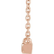 Natural Diamond Stackable Solitaire Necklace Adjustable 16-18" Series 88073