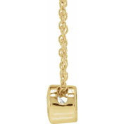 14K Lab-Grown Diamond Solitaire Necklace with 16-18" Chain in Multiple Carat Weights