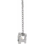 Sterling Silver 1/4 CT Natural Diamond Bezel-Set 16-18" Necklace
