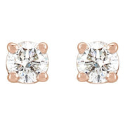 14K Rose 1/3 CTW Natural Diamond Stud Earrings