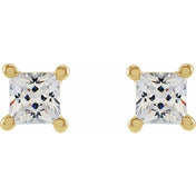 14K Yellow 3 mm Square 1/3 CTW Lab-Grown Diamond Earrings
