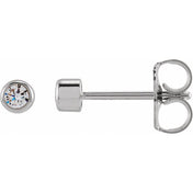 14K White 2.5 mm Round 1/6 CTW Lab-Grown Diamond Earrings