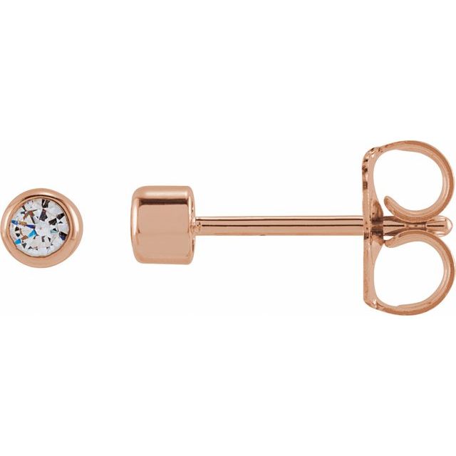 14K Rose 2.5 mm Round 1/6 CTW Lab-Grown Diamond Earrings