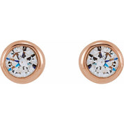 14K Rose 2.5 mm Round 1/6 CTW Lab-Grown Diamond Earrings