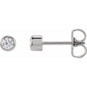 14K White 3 mm Round 1/5 CTW Lab-Grown Diamond Earrings