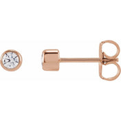 14K Rose 3 mm Round 1/5 CTW Lab-Grown Diamond Earrings
