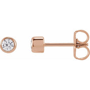 14K Rose 3 mm Round 1/5 CTW Lab-Grown Diamond Earrings