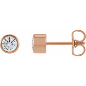 14K Rose 3.5 mm Round 1/3 CTW Lab-Grown Diamond Earrings