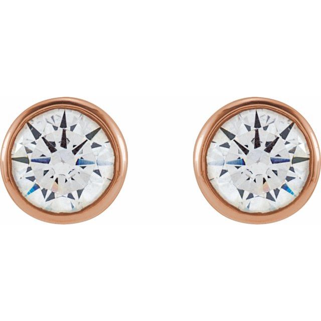 14K Rose 3.5 mm Round 1/3 CTW Lab-Grown Diamond Earrings
