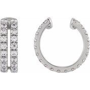 14K White 1/2 CTW Lab-Grown Diamond Ear Cuff