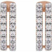 14K Rose 1/2 CTW Lab-Grown Diamond Ear Cuff