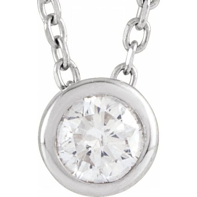 Platinum 3/4 CT Natural Diamond Bezel-Set Necklace - Elegant Jewelry by Platinum