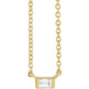 Natural Diamond Stackable Solitaire Necklace Adjustable 16-18" Series 88073