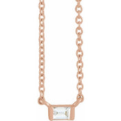 Natural Diamond Stackable Solitaire Necklace Adjustable 16-18" Series 88073