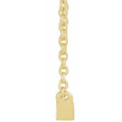 Natural Diamond Stackable Solitaire Necklace Adjustable 16-18" Series 88073