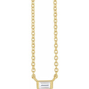 Natural Diamond Stackable Solitaire Necklace Adjustable 16-18" Series 88073