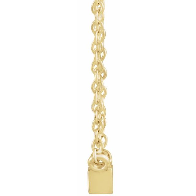Natural Diamond Stackable Solitaire Necklace Adjustable 16-18" Series 88073