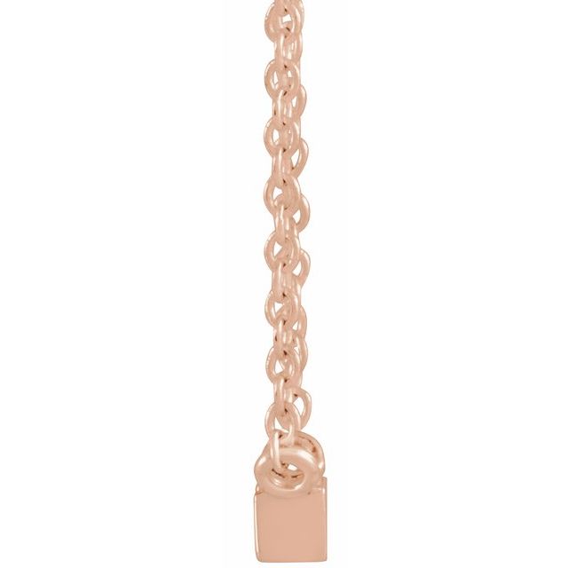 Natural Diamond Stackable Solitaire Necklace Adjustable 16-18" Series 88073