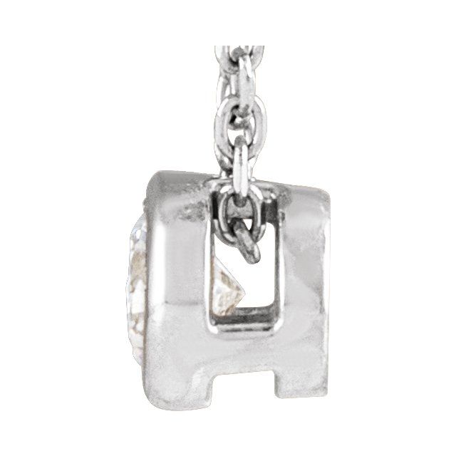 Sterling Silver 3/4 CT Lab-Grown Diamond Bezel-Set 16-18" Necklace
