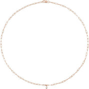 14K .07 CT Natural Diamond Micro Bezel-Set Necklace in Multiple Lengths