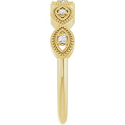 Stackable Evil Eye Ring with Diamond and Gemstones Series 72149