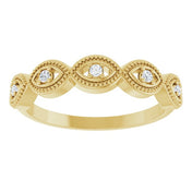 Stackable Evil Eye Ring with Diamond and Gemstones Series 72149