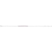 14K White Natural Pink Sapphire 8" Bracelet