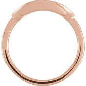 14K Rose .08 CTW Natural Diamond Initial P Ring