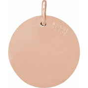 14K Rose .04 CTW Natural Diamond Posh Mommy? Initial I Pendant