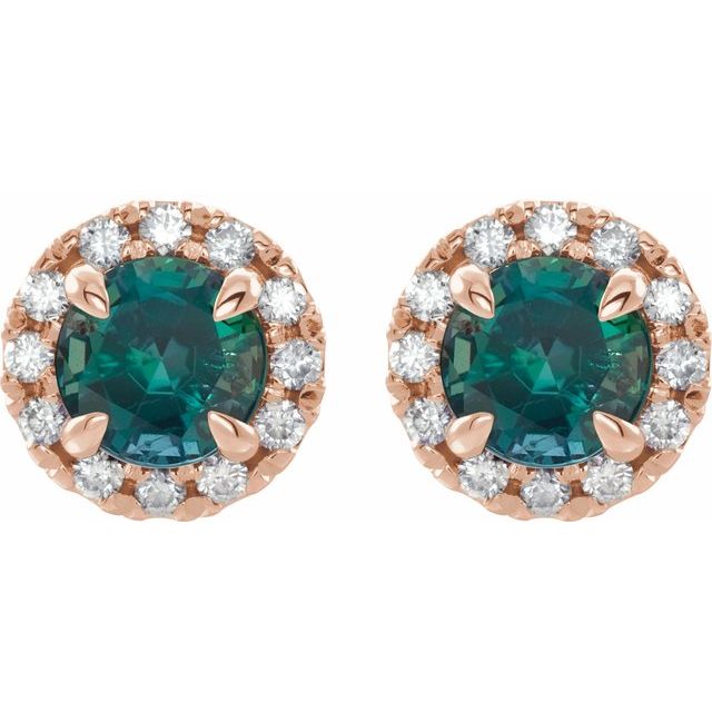 5 CTW Natural Diamond Halo-Style Earrings