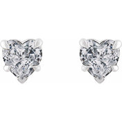 Sterling Silver Natural White Sapphire Stud Earrings