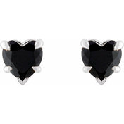 Sterling Silver Natural Black Onyx Stud Earrings