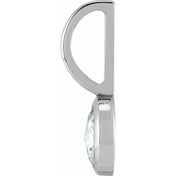 Platinum 1/3 CT Rose-Cut Natural Diamond Charm/Pendant