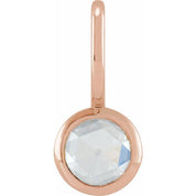 14K Rose 1/3 CT Rose-Cut Natural Diamond Charm/Pendant