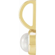 14K Yellow Natural Rainbow Moonstone Charm/Pendant
