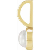 14K Yellow Natural Rainbow Moonstone Charm/Pendant
