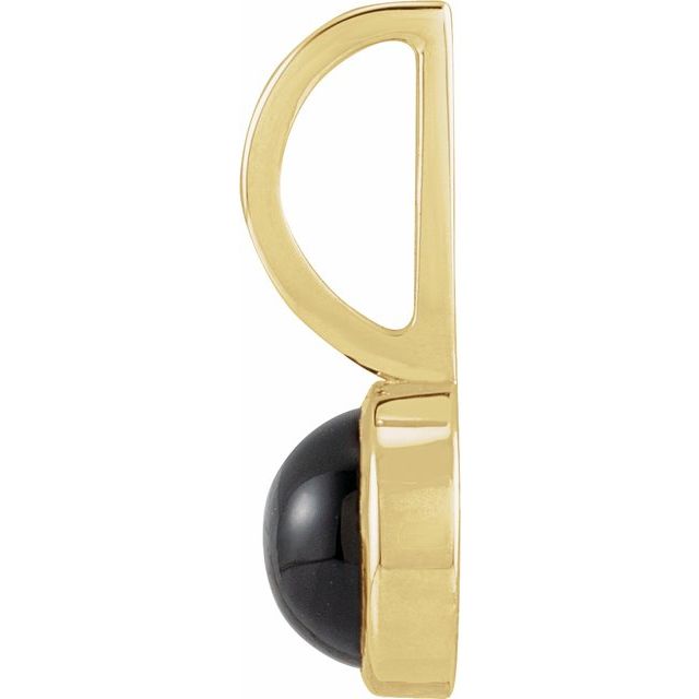 14K Yellow Natural Black Onyx Charm/Pendant