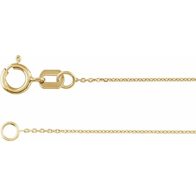 14K Yellow Diamond-Cut Cable Chain 16" - CH1209:101:P