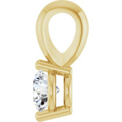 14K Yellow 1/10 CT Lab-Grown Diamond Pendant